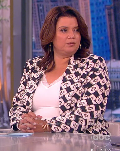 Ana's printed blazer on The View