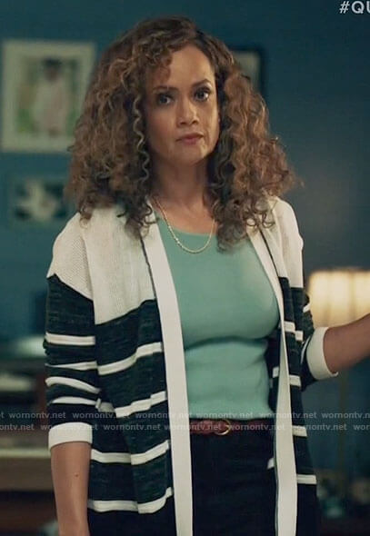 Billie's striped cardigan on Queen Sugar