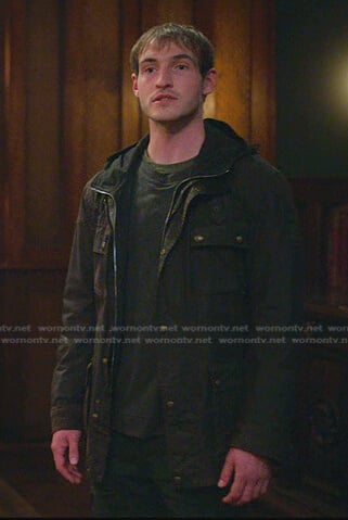 Sebastian's brown utility jacket on Fate The Winx Saga
