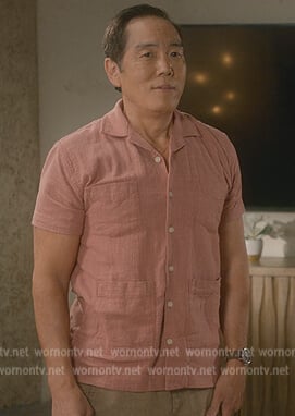 Chozen's pink button down shirt on Cobra Kai