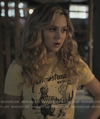Courtney's Yellowstone National Park print tee on Stargirl