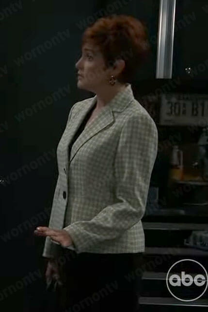 Diane's yellow tweed blazer on General Hospital