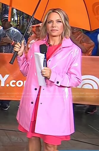 Dylan's pink raincoat on Today