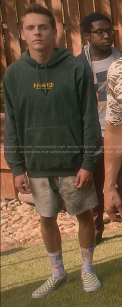Eli's green hoodie on Cobra Kai