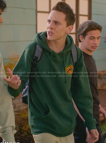 Eli's green hoodie on Cobra Kai