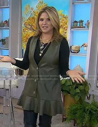 Jenna's green ruffle hem mini dress on Today