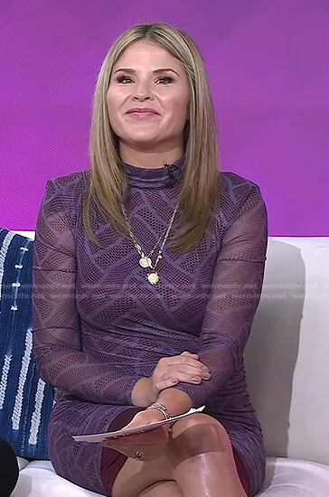 Jenna's purple print mesh dress on Today