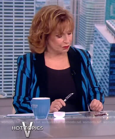 Joy's blue stripe blazer on The View