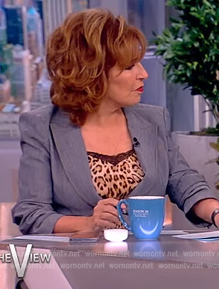 Joy's blue denim blazer on The View