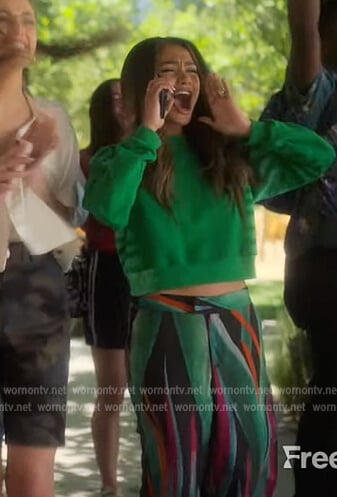 Kiela's abstract pants on Grown-ish