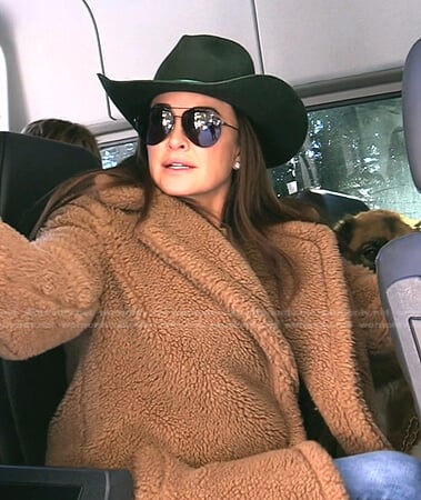 Kyle's brown teddy coat on The Real Housewives of Beverly Hills