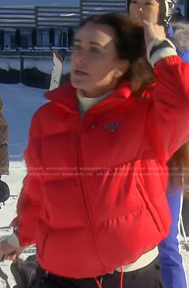 Kyle's red puffer jacket on The Real Housewives of Beverly Hills