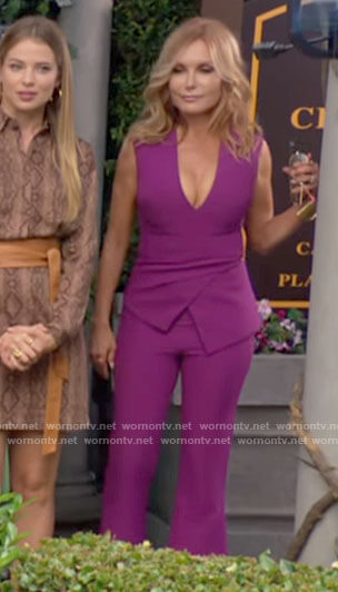 Lauren's purple peplum jumpsuit on The Young and the Restless