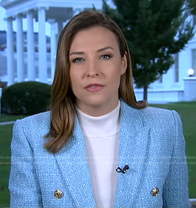 Mary's blue tweed blazer on Good Morning America