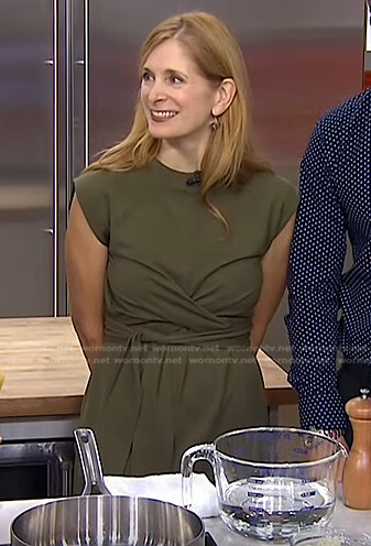 Melissa Clark's green tie waist dress on Today
