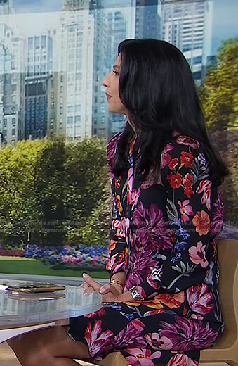 Dr. Natalie Azar’s floral tie neck dress on Today