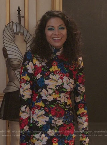Nikki's floral long sleeve dress on She-Hulk Attorney at Law