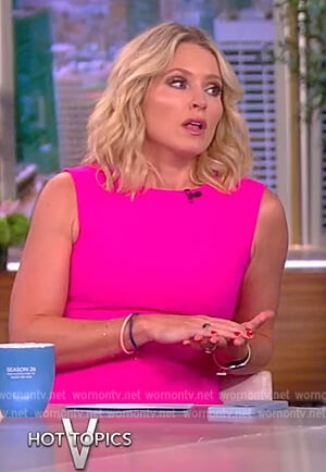 Sara's pink sleeveless sheath on The View