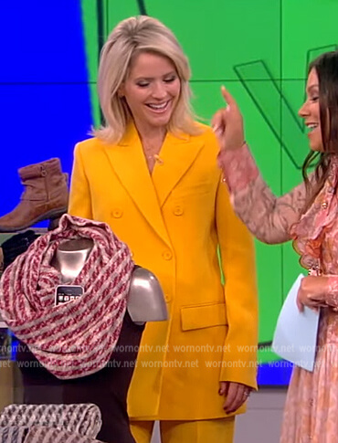 Sara's yellow double breasted blazer on The View
