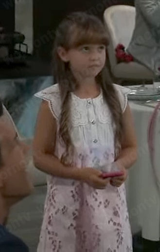 Scout's pink and white lace dress on General Hospital