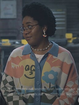 Beth's sunshine print cardigan on Stargirl