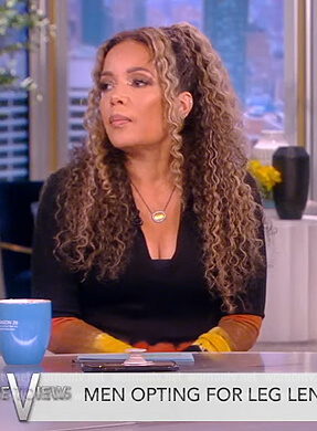 Sunny's black tie dye dress on The View