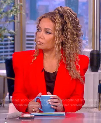 Sunny's padded shoulder blazer on The View