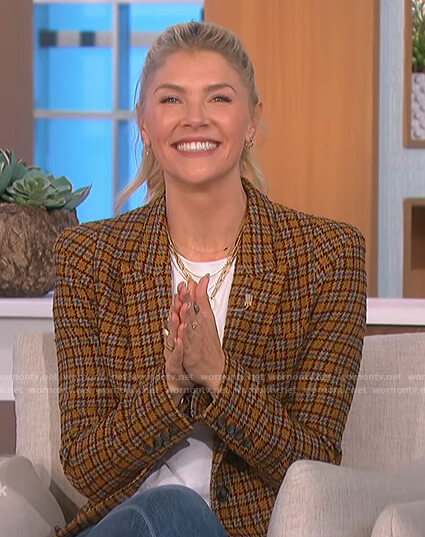 Amanda's check blazer on The Talk
