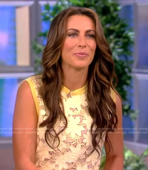 Alyssa's yellow lace top on The View