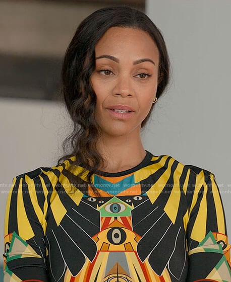 Amy's eye graphic print dress on From Scratch