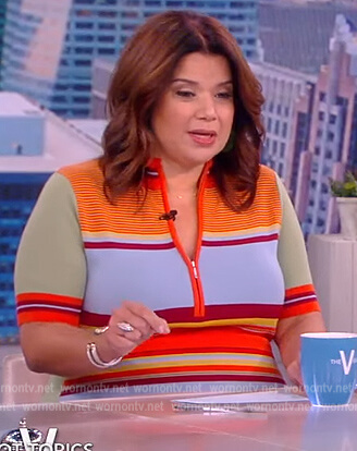 Ana's striped midi dress on The View