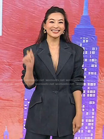 Arden Cho's denim blazer on Today