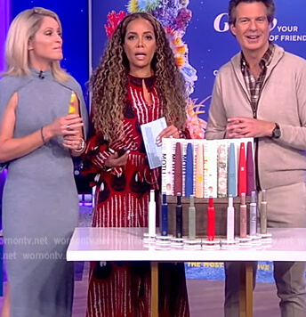 Sunny's red printed dress on The View