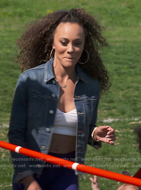 Robyn's denim jacket on The Real Housewives of Potomac