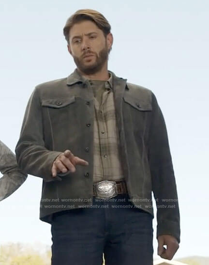Beau's grey suede jacket on Big Sky