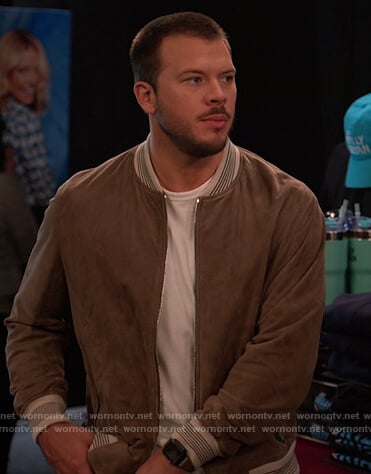Connor's beige bomber jacket on Home Economics