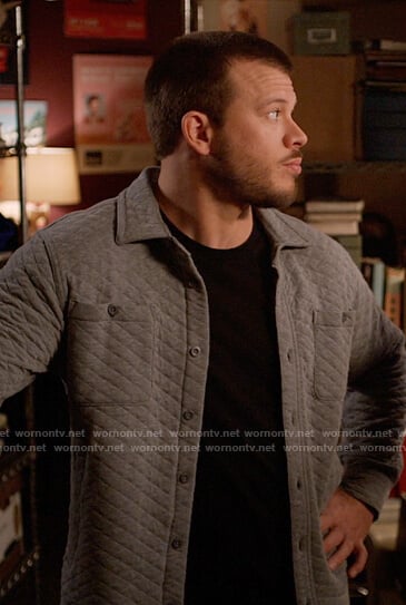 Connor’s grey quilted jacket on Home Economics