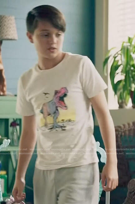 Dante's T-Rex t-shirt on Queen Sugar