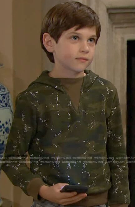 Douglas's camo print hoodie on The Bold and the Beautiful