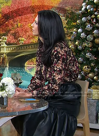 Dr. Natalie Azar’s black leather midi skirt on Today