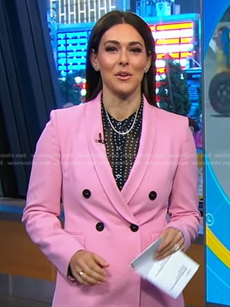 Erielle's pink blazer and pants on Good Morning America