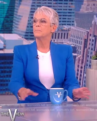 Jamie Lee Curtis's blue blazer on The View