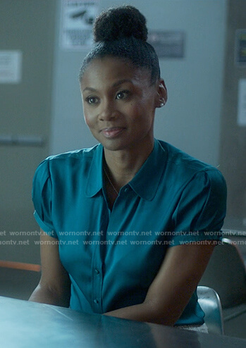 Jax's teal short sleeve shirt on Reasonable Doubt