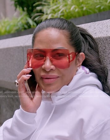 Jen's pink sunglasses on The Real Housewives of Salt Lake City
