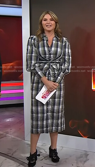Jenna's plaid shirtdress on Today
