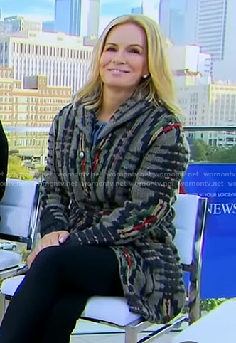 Jennifer's grey knitted cardigan on Good Morning America