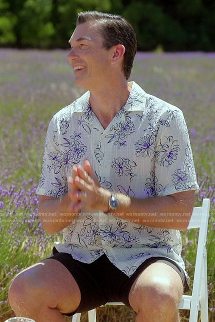 Jerry's cream floral shirt on The Real Love Boat