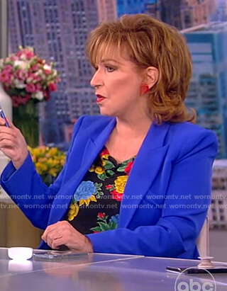 Joy's blue blazer and floral top on The View