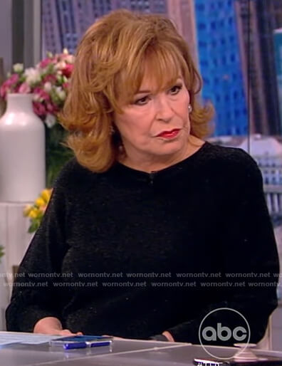 Joy's black metallic sweater on The View