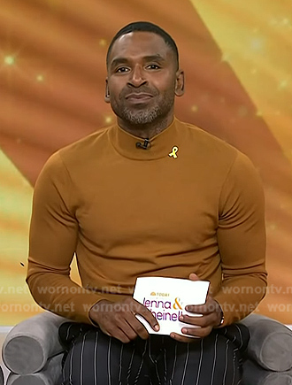 Justin's camel turtleneck sweater on Today